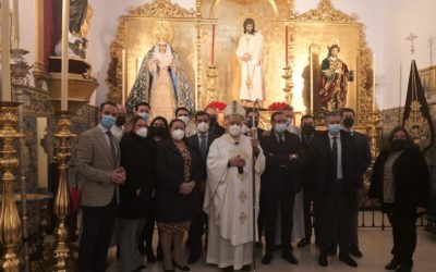 Monseñor Saiz, arzobispo de Sevilla, visita San Gonzalo