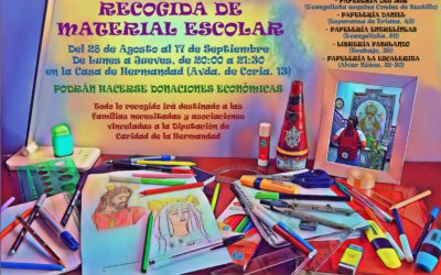 Recogida de material escolar para el curso 2022/2023