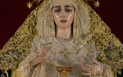 Nuestros titulares, revestidos para los cultos en honor a Nuestra Señora de la Salud