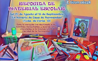 Recogida y distribución de material escolar para el curso 2023/2024