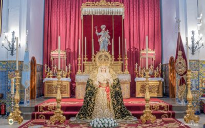 Nuestra Señora de la Salud, revestida para su besamano agosteño