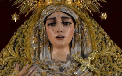 Nuestros titulares, revestidos para los cultos solemnes en honor a Nuestra Señora de la Salud
