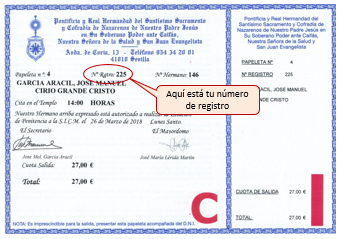 Listado de la cofradía 2025